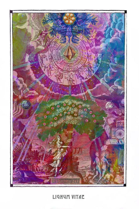 mythological esoteric mystical art poster for boho home decor - coloro mystic