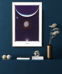 Surreal Lunar landscape  poster for your House and home office decor.