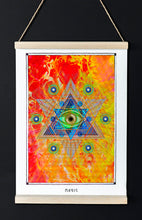Laden Sie das Bild in den Galerie-Viewer, magical eye pentagram mystical art poster for home decor - coloro mystic