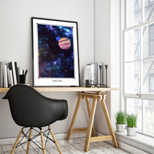 Load image into Gallery viewer, galaxy space planet ruby art poster for boho home decor - coloro mystic
