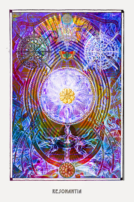 esoteric occult art poster for boho home decor - coloro mystic