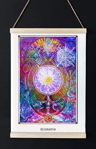 esoteric occult art poster for boho home decor - coloro mystic